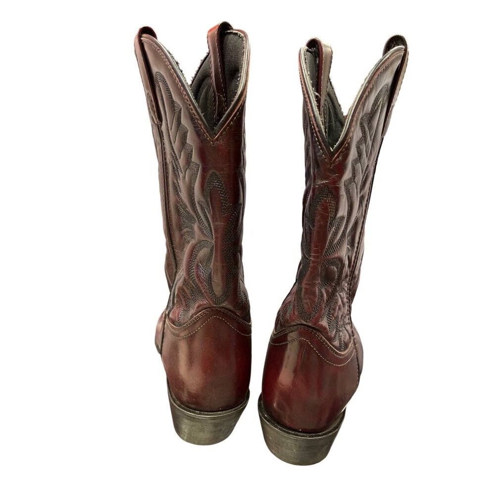 Laredo mens brown leather western mid calf boots sz 9.5D SKU 9947 - Picture 11 of 15